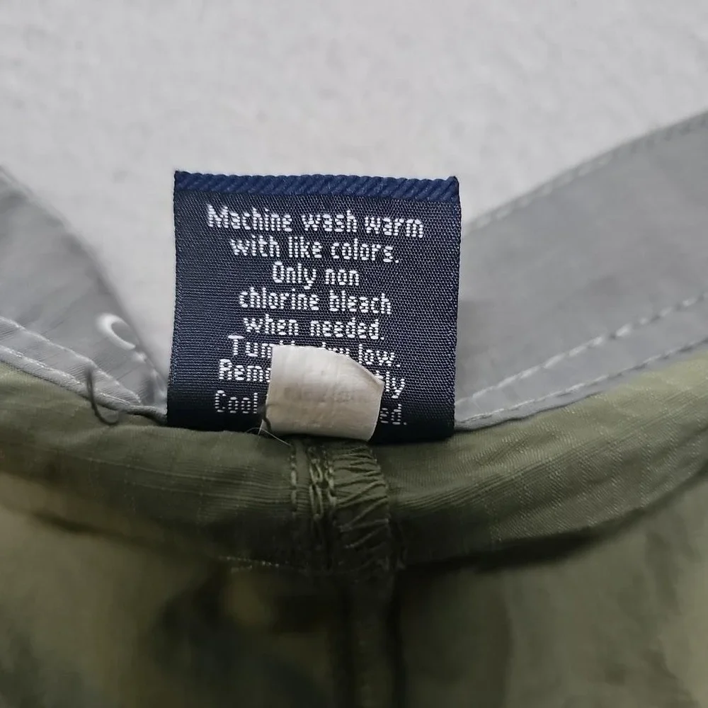 Croft & Barrow Mens Lightweight Nylon Travel Cargo Shorts Olive Green UPF NEW 44